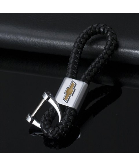 سلسلة مفاتيح جلد بشعار معدنى لسيارة شيفورلية 