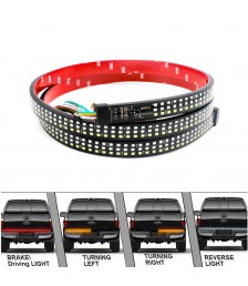 شريط ضوءLED لشنطة السيارة الخلفية  مقاس 150 سم  يعمل على تشغيل إشارة التوقف للفرامل والاشارات الجانبية 