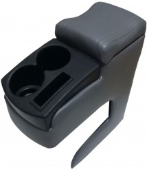 مخدع يد للسيارة 2 كوب - رمادي 