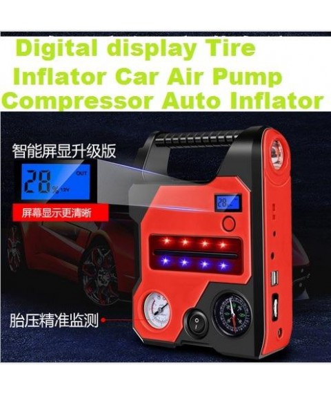 شاحن بطارية قوي للسيارة 4 في 1 بقوة 22000 مللي أمبير وكمبروسير هواء 