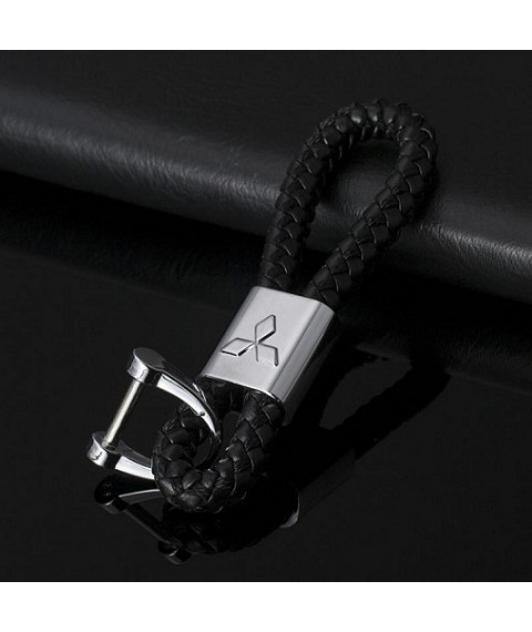 سلسلة مفاتيح جلد بشعار معدنى لسيارة ميتسوبيشي