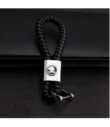 سلسلة مفاتيح جلد بشعار معدنى لسيارة سكودا 