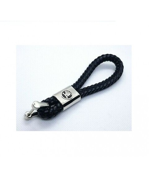 سلسلة مفاتيح جلد بشعار معدنى لسيارة سكودا 