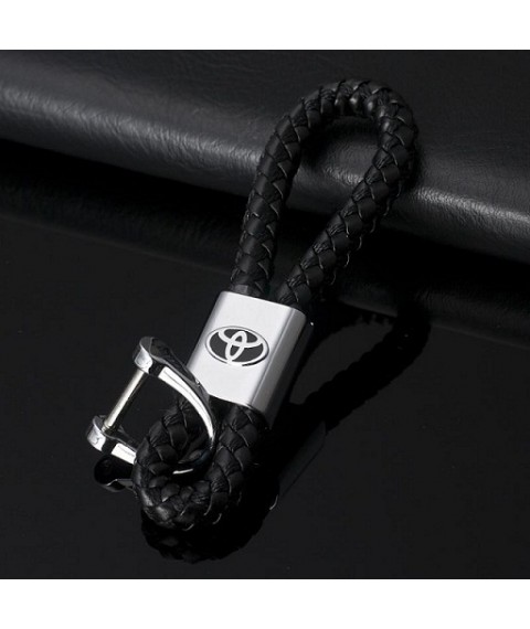 سلسلة مفاتيح جلد بشعار معدنى لسيارة تويوتا