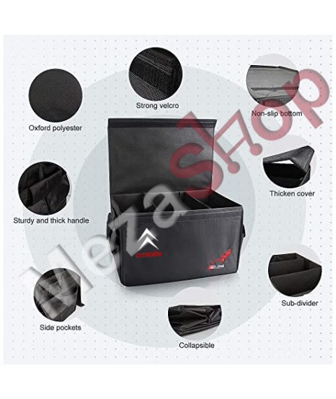 صندوق تخزين الاغراض داخل شنطة السيارة سيتروين- اسود