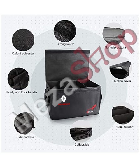 صندوق تخزين الاغراض داخل شنطة السيارة رينو- اسود