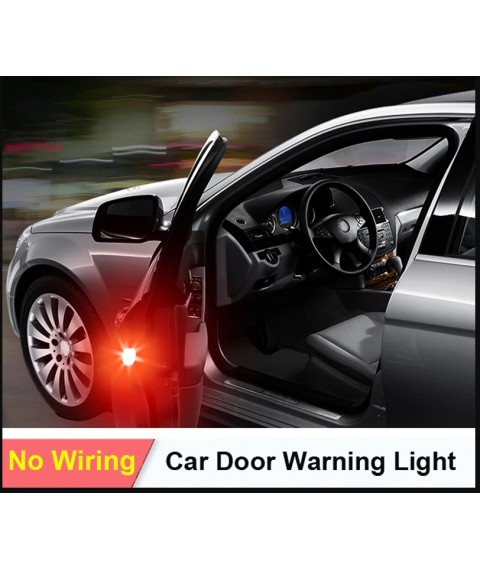 أضواء باب السيارة LED إشارة التحذير للقادم من الخلف لون احمر