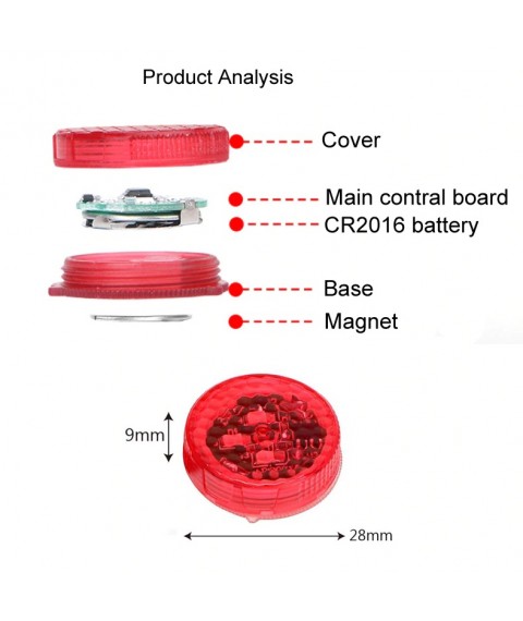 أضواء باب السيارة LED إشارة التحذير للقادم من الخلف لون احمر
