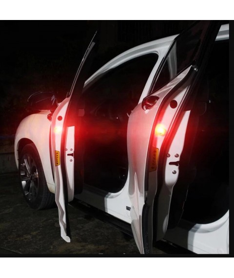 أضواء باب السيارة LED إشارة التحذير للقادم من الخلف لون احمر