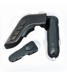 مشغل ام بي 3 للسيارة مع جهاز ارسال موجات اف ام، مع سماعة لاسلكية بلوتوث ومدخلين يو اس بي للشحن V9