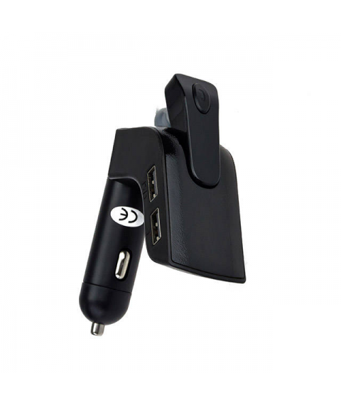 مشغل ام بي 3 للسيارة مع جهاز ارسال موجات اف ام، مع سماعة لاسلكية بلوتوث ومدخلين يو اس بي للشحن V9