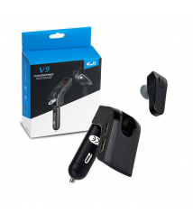 مشغل ام بي 3 للسيارة مع جهاز ارسال موجات اف ام، مع سماعة لاسلكية بلوتوث ومدخلين يو اس بي للشحن V9