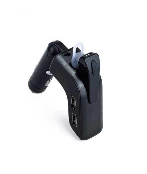 مشغل ام بي 3 للسيارة مع جهاز ارسال موجات اف ام، مع سماعة لاسلكية بلوتوث ومدخلين يو اس بي للشحن V9