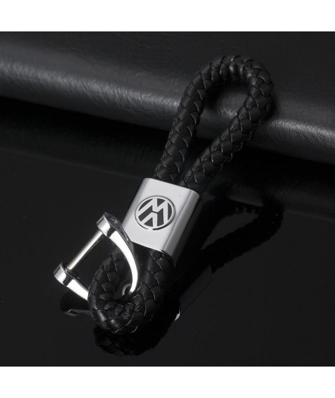 سلسلة مفاتيح جلد بشعار معدنى لسيارة فولكس فاجن