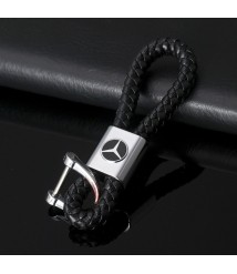 سلسلة مفاتيح جلد بشعار معدنى لسيارة مرسيدس