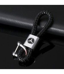 سلسلة مفاتيح جلد بشعار معدنى لسيارة مرسيدس