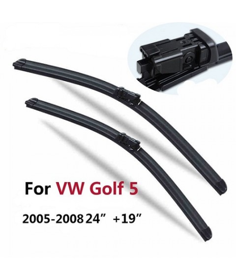 شفرات المساحات لسيارة فولكس فاجن جولف 5 الزجاج الأمامي  