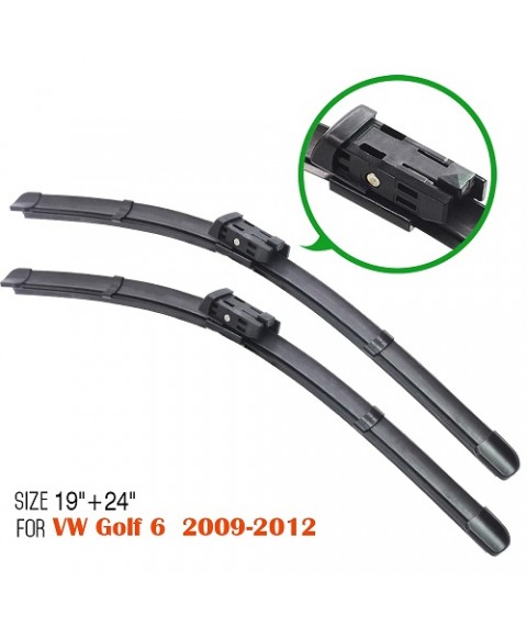 شفرات المساحات لسيارة فولكس فاجن جولف 6 الزجاج الأمامي  