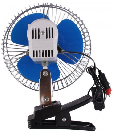 مروحة السيارة مع شاحن سيارة سرعتين