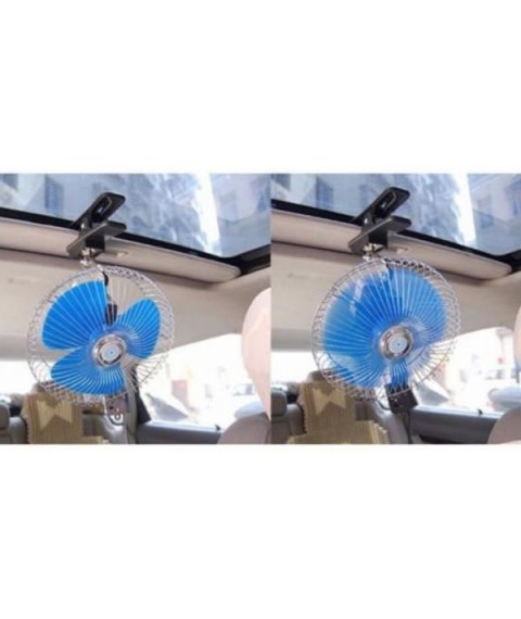 مروحة السيارة مع شاحن سيارة سرعتين