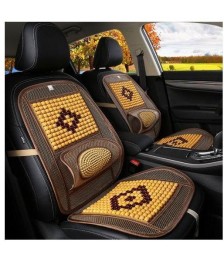 مسند ظهر لكرسي السيارة صيفي من الخرز، قطعتين اللون بني