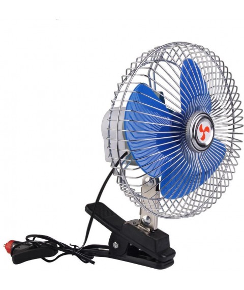 مروحة السيارة مع شاحن سيارة سرعتين