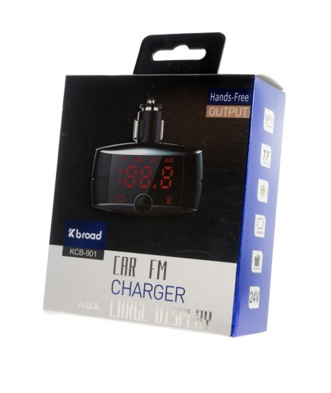 مشغل ام بي 3 للسيارة مع جهاز ارسال موجات اف ام، بتقنية بلوتوث ومدخلين يو اس بي للشحن  KCB-901