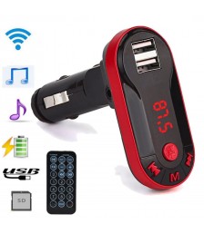 مشغل ام بي 3 للسيارة مع جهاز ارسال موجات اف ام، بتقنية بلوتوث ومدخلين يو اس بي للشحن  KCB-909