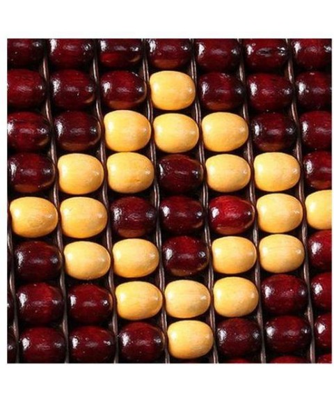 مسند ظهر لكرسي السيارة صيفي من الخرز، قطعتين اللون بني