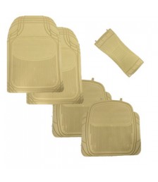 -طقم دواسات مسطر  5 قطع للسيارة- بيج