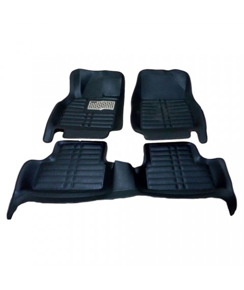 طقم دواسات 5D للسيارة 3 قطع - اسود شيفروليه كروز 2018