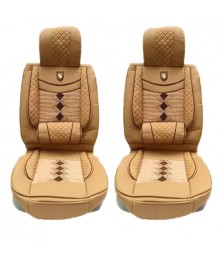 طقم غطاء و عراقة ,للكرسى الامامي للسيارة - بيج