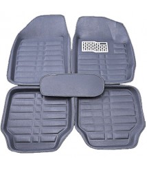 طقم دواسات 5D للسيارة 5 قطع - رمادي