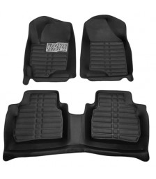 طقم دواسات 5D للسيارة 3 قطع - اسود هيونداى النترا HD  2018