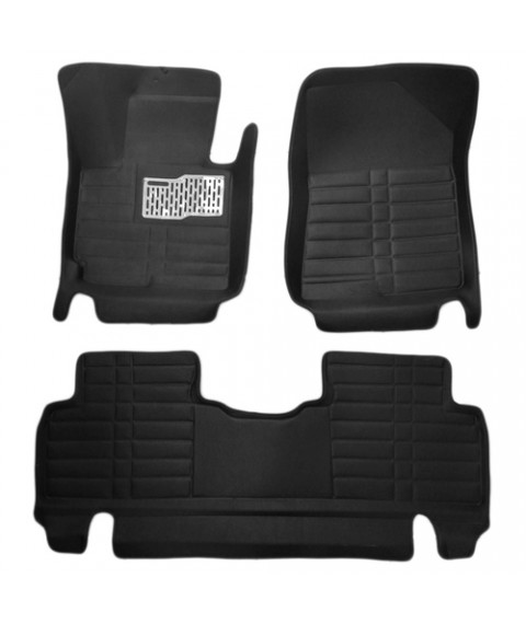 طقم دواسات 5D للسيارة 3 قطع - اسود كيا كارنز 2012