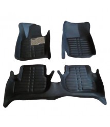 طقم دواسات 5D للسيارة 3 قطع - اسود VW Jetla 2007-2011