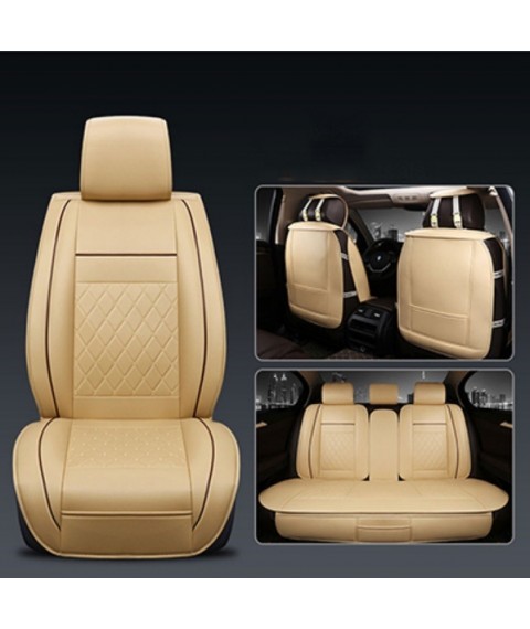 طقم غطاء من اجود الخامات للكراسى السيارة كاملة بيج