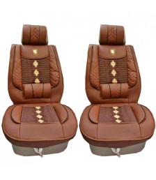 طقم غطاء و عراقة ,للكرسى الامامي للسيارة - بني
