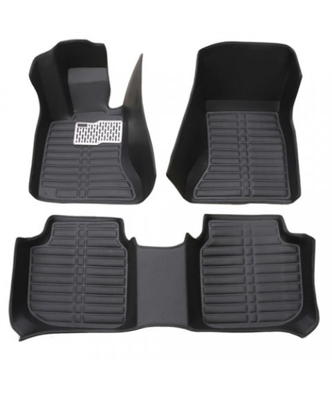 طقم دواسات 5D للسيارة 3 قطع - اسود فوردفوكس