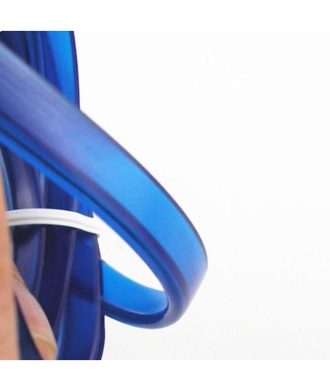 شريط إضاءة داخلية 3 متر لحواف ديكور السيارة يعمل على ولاعة السيارة - اللون أزرق