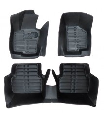 طقم دواسات 5D للسيارة 3 قطع - اسود VW Passat 2019