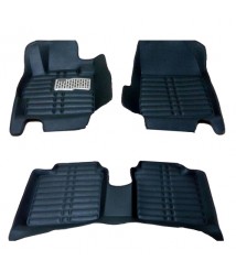 طقم دواسات 5D للسيارة 3 قطع - اسود نيسان صنى - n17