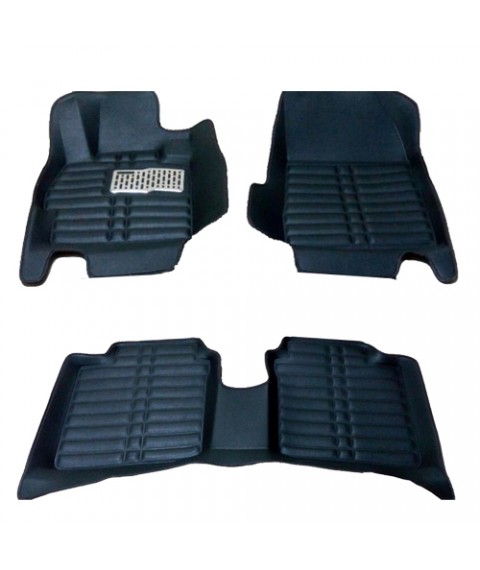 طقم دواسات 5D للسيارة 3 قطع - اسود نيسان صنى - n17