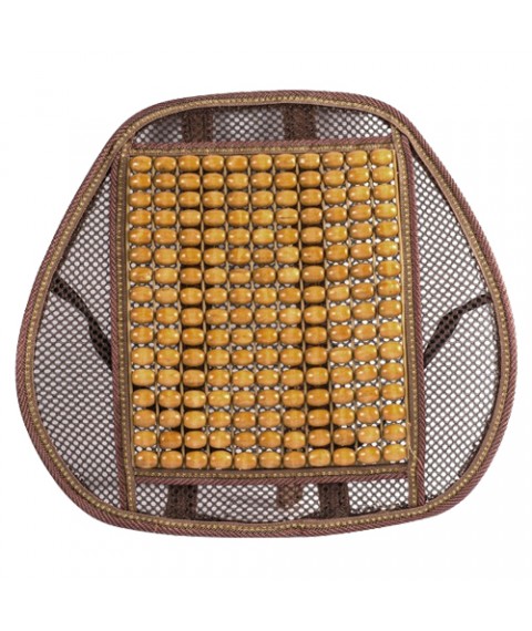 مسند ظهر لمقعد السيارة - شبك وخرز بيج جودة عالية