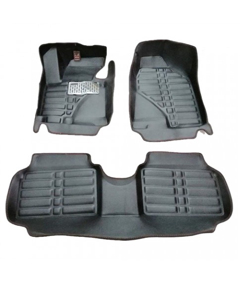 طقم دواسات 5D للسيارة 3 قطع - اسود هيونداى النترا AD  2018