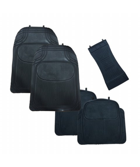 -طقم دواسات مسطر  5 قطع للسيارة- أسود