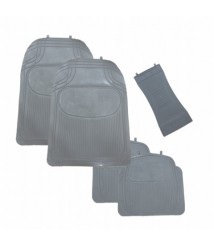 -طقم دواسات مسطر  5 قطع للسيارة- رمادي