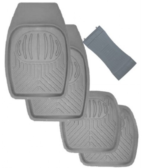 -طقم دواسات حوض 5 قطع للسيارة- رمادي