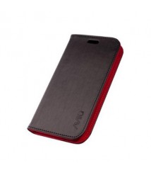 جراب سامسونج نوت 2 من افيك+ شاشة واقية , أسود