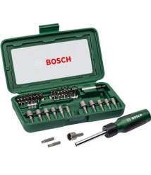 مفك مع مجموعة رؤوس مفكات 46 قطعة 2 607 019 504 - من بوش - صناعة تايوان